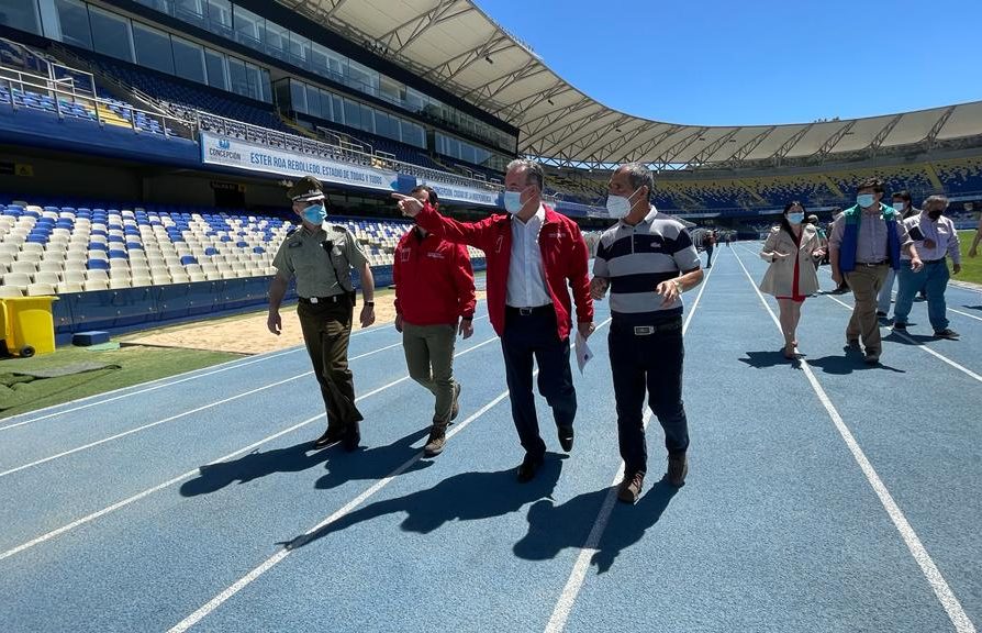 Autoridades realizan visita inspectiva a Estadio Ester Roa de Concepción en la antesala por la Supercopa 2021
