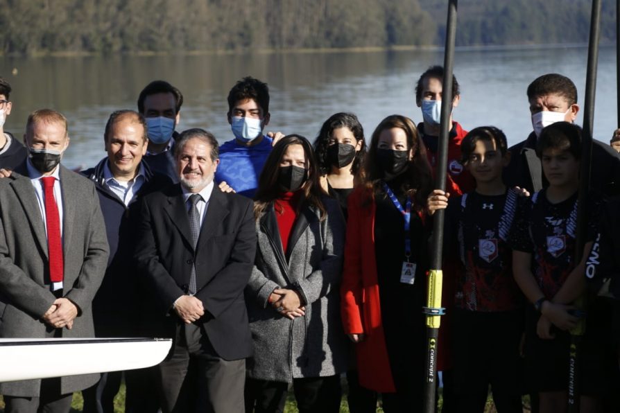 Autoridades visitaron San Pedro de la Paz, sede del remo y canotaje de los Juegos Santiago 2023