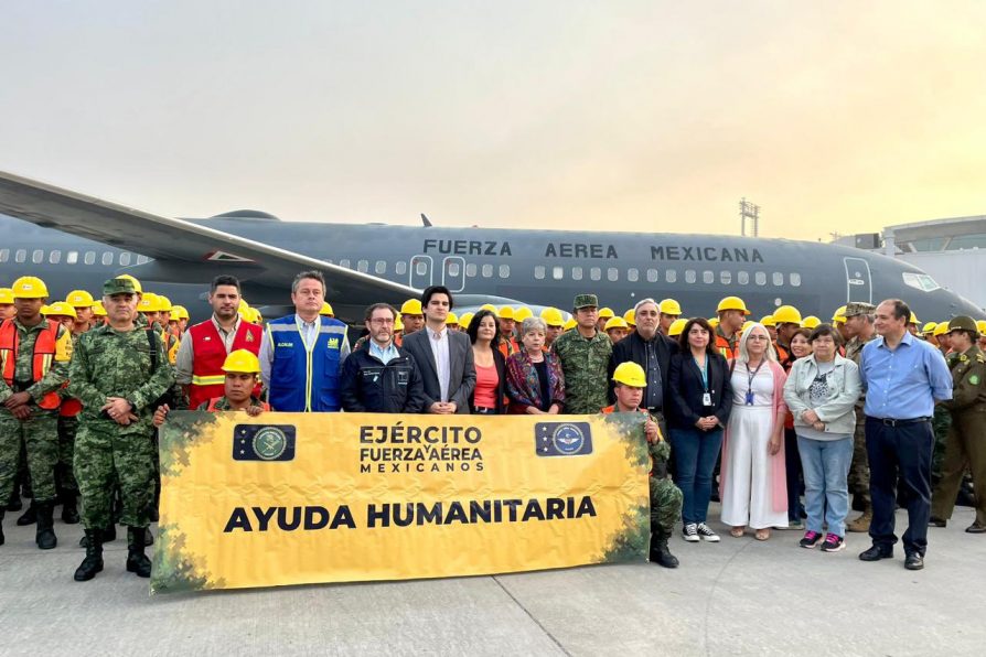 Desde México: llegan 30 brigadistas y 120 efectivos militares expertos en combate de incendios forestales
