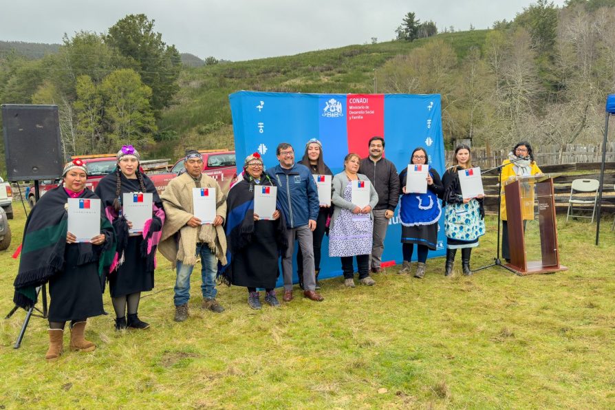 Comunidades indígenas de Tirúa recibieron escrituras por restitución de 464 hectáreas de tierras