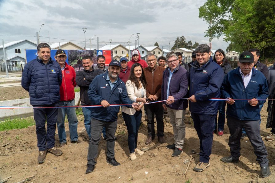 140 agricultores se benefician tras inauguración  de revestimiento del Canal Coigüe en Negrete