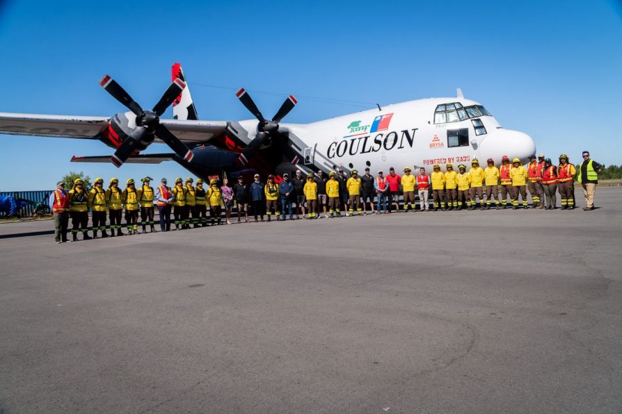 Avión tanquero Hércules C-130 ya se encuentra en aeródromo María Dolores para el combate de incendios