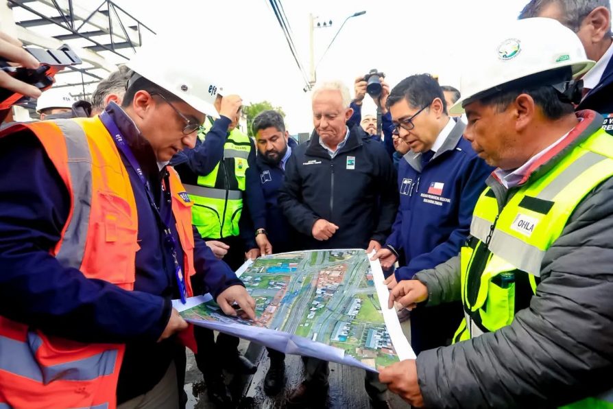 Reinician obras de soterramiento en cruce Santa Sofía en Chiguayante
